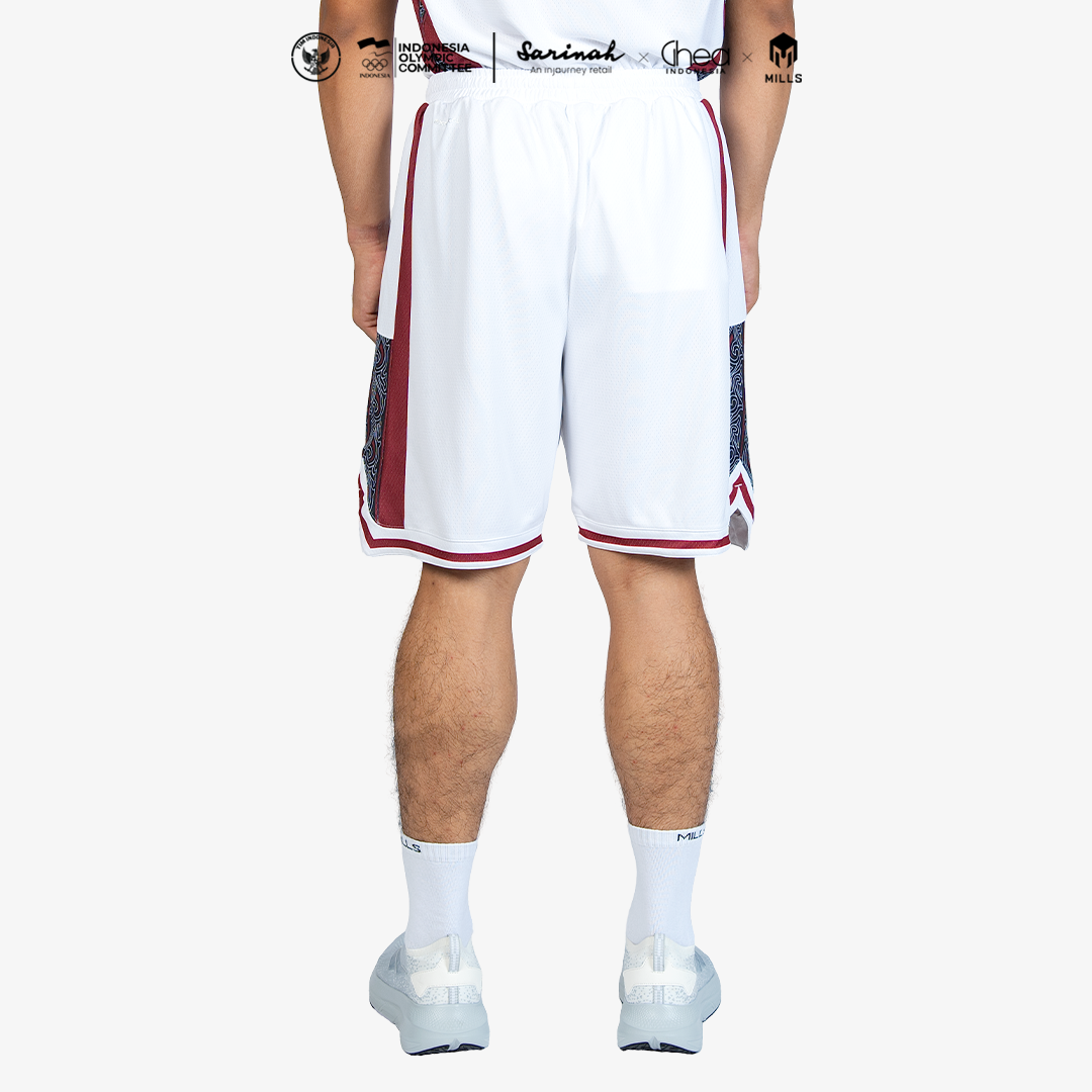 MILLS ASIAN GAMES AWAY BASKETBALL SHORT MEN WHITE 03100445 20AGM