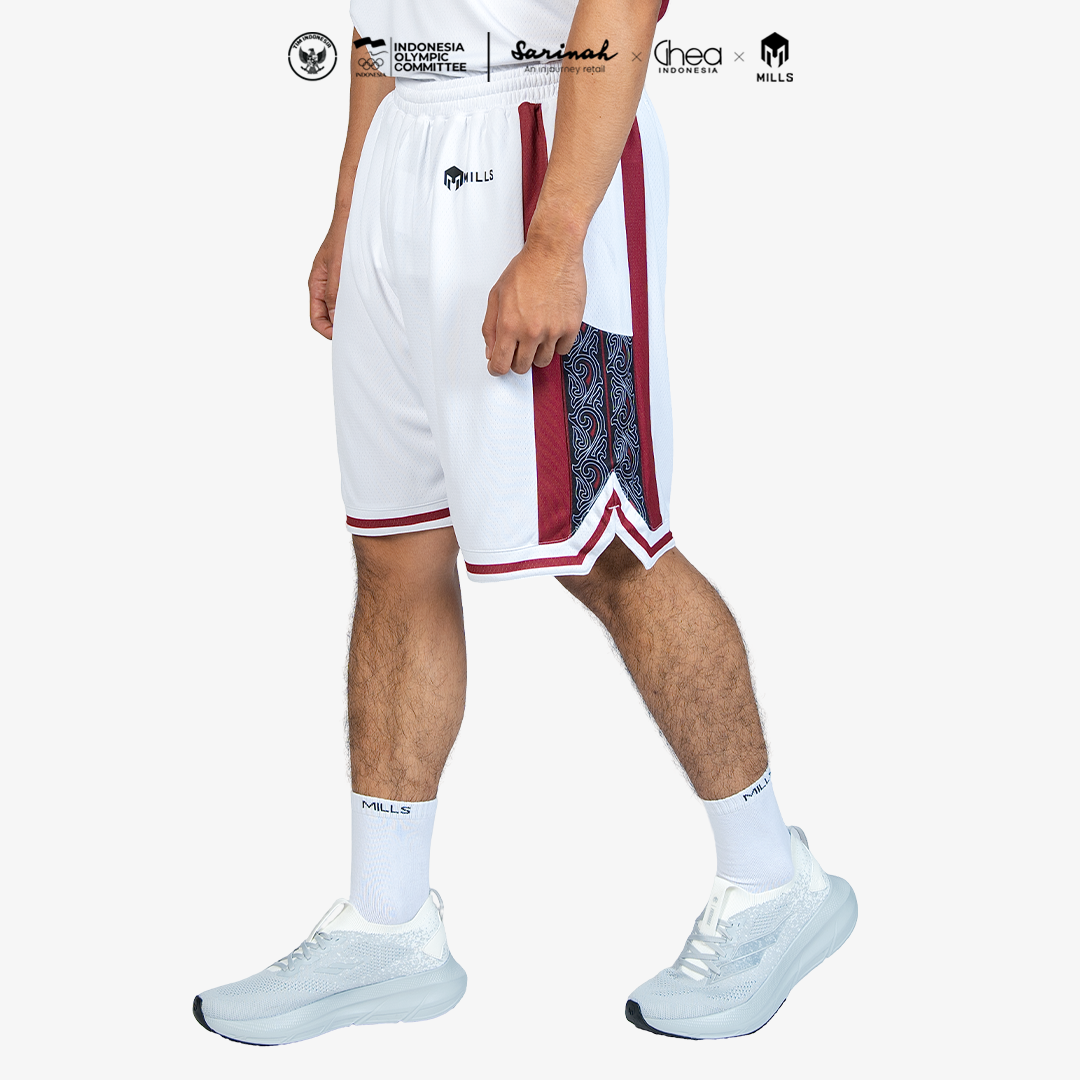 MILLS ASIAN GAMES AWAY BASKETBALL SHORT MEN WHITE 03100445 20AGM