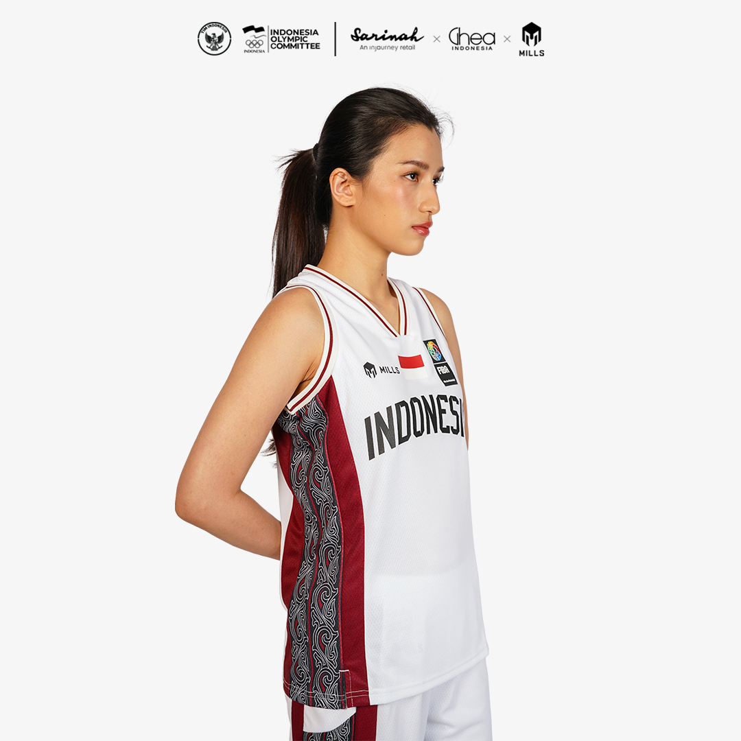 MILLS ASIAN GAMES AWAY BASKETBALL JERSEY WOMEN WHITE 01100113 20AGM