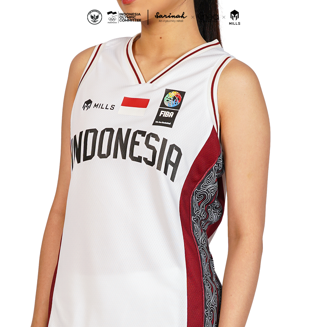MILLS ASIAN GAMES AWAY BASKETBALL JERSEY WOMEN WHITE 01100113 20AGM
