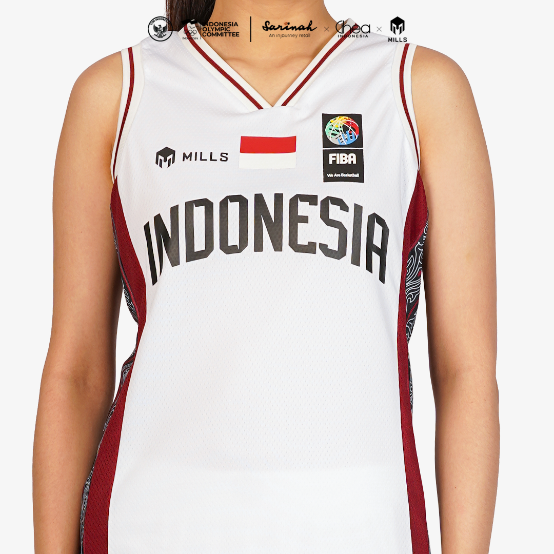 MILLS ASIAN GAMES AWAY BASKETBALL JERSEY WOMEN WHITE 01100113 20AGM