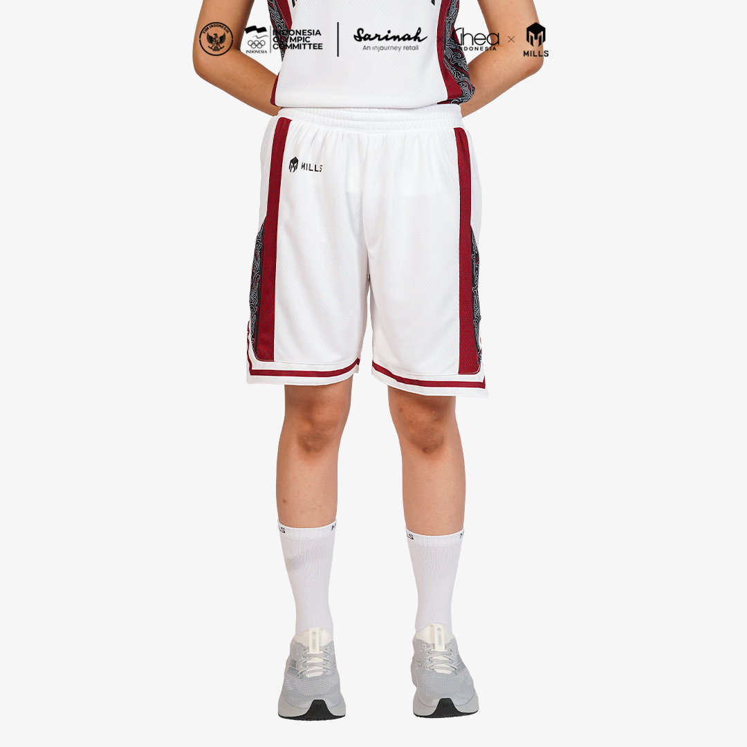 MILLS ASIAN GAMES AWAY BASKETBALL SHORT WOMEN WHITE 03100447 20AGM