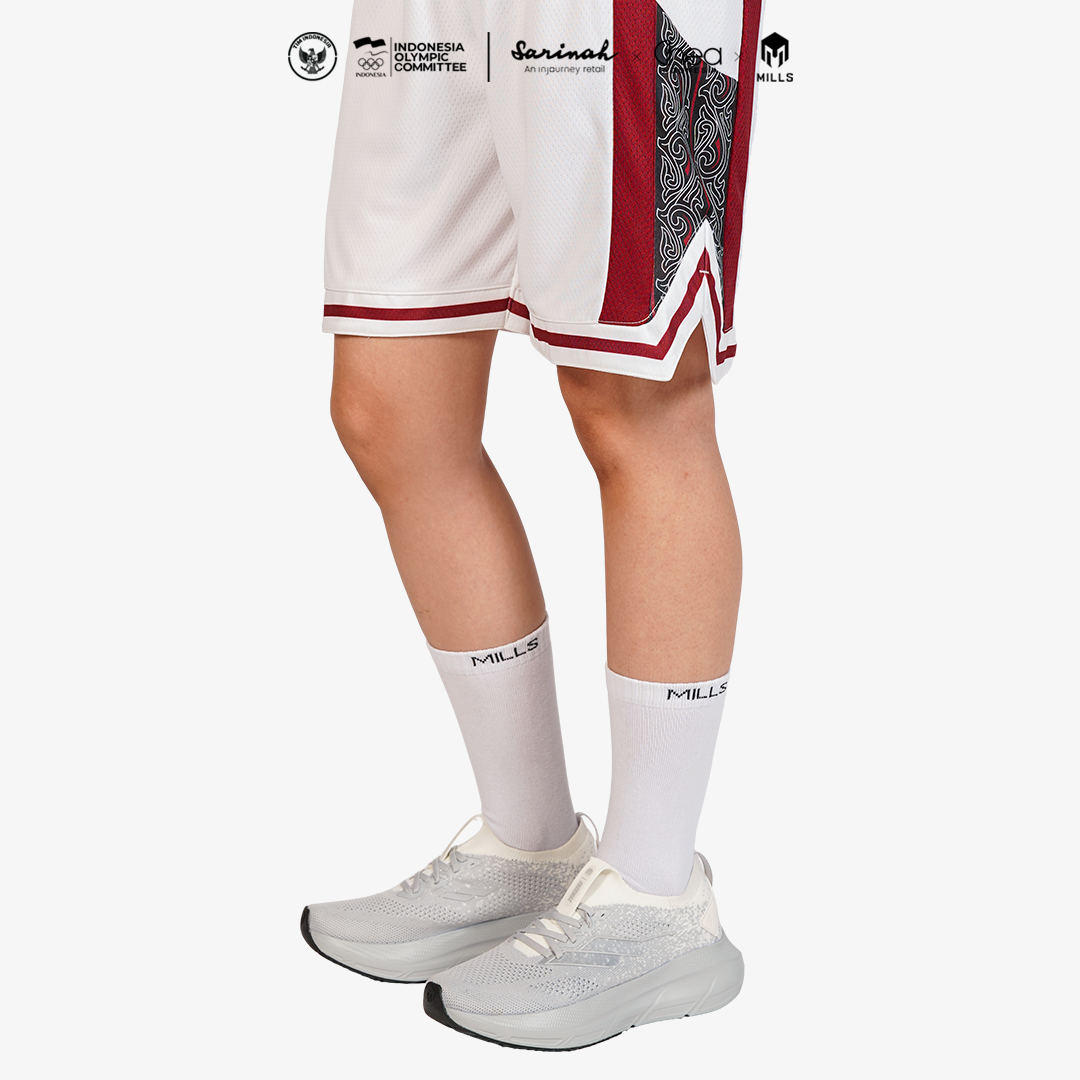 MILLS ASIAN GAMES AWAY BASKETBALL SHORT WOMEN WHITE 03100447 20AGM