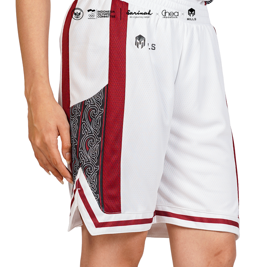 MILLS ASIAN GAMES AWAY BASKETBALL SHORT WOMEN WHITE 03100447 20AGM