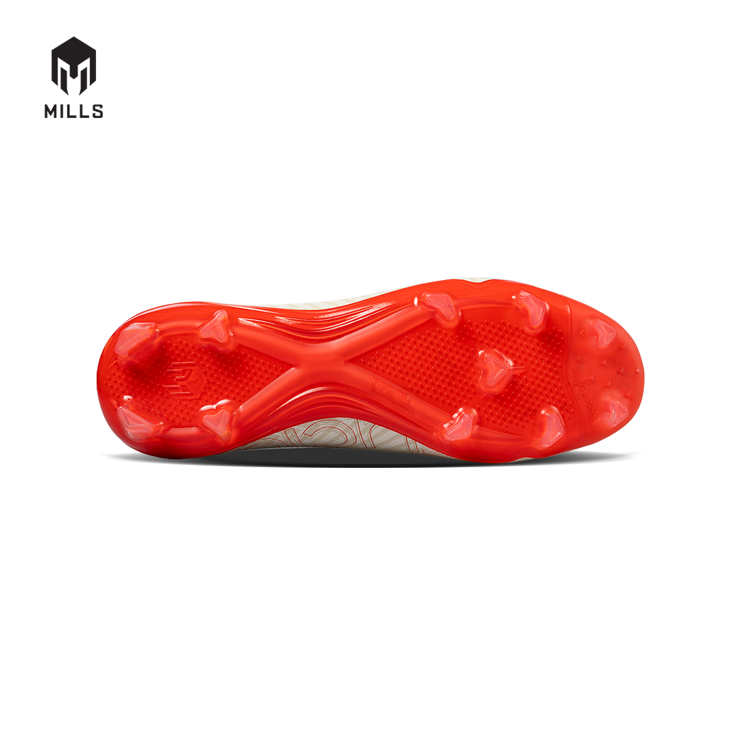 MILLS Sepatu Sepakbola Xyclops Helios FG Beige / Bright Red 9304901