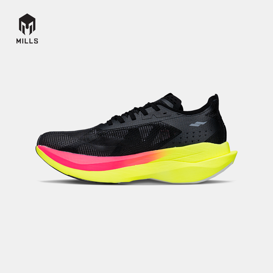 MILLS SEPATU LARI RUNNING SHOES ENERCHARGE M1 BLACK/YELLOW/MAGENTA 9105307