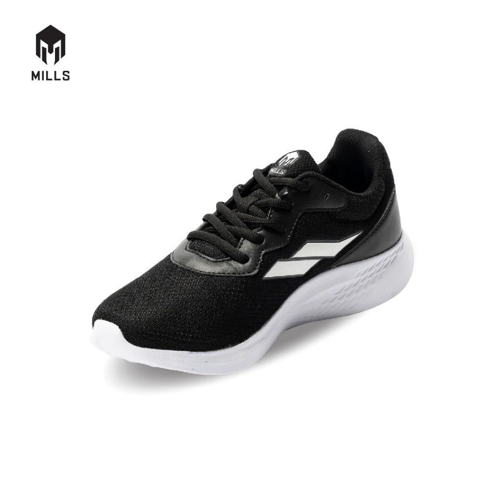MILLS Sepatu Lari Running Shoes Specter Black / White 9101406