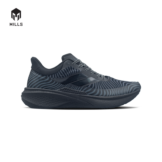 Mills Sepatu Lari Running Shoes Enermax Dynaplate Black / DK Grey 9100702