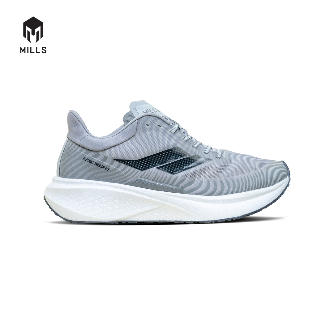 Mills Sepatu Lari Running Shoes Enermax Dynaplate LT Grey / White / Black 9100705