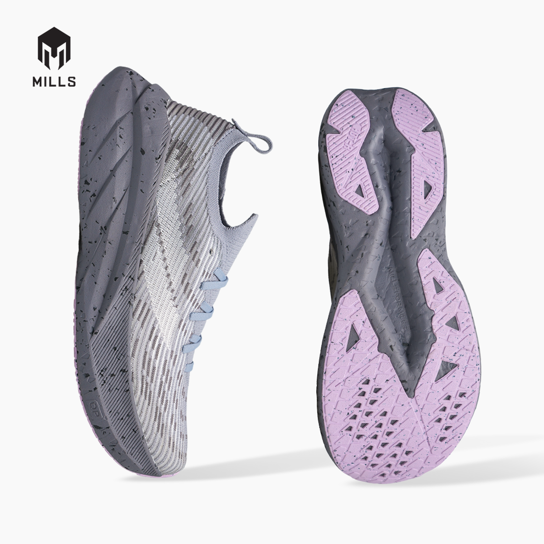 MILLS SEPATU LARI RUNNING SHOES ENERSTRIKE REDUCE GREY/WHITE/LAVENDER 9105405
