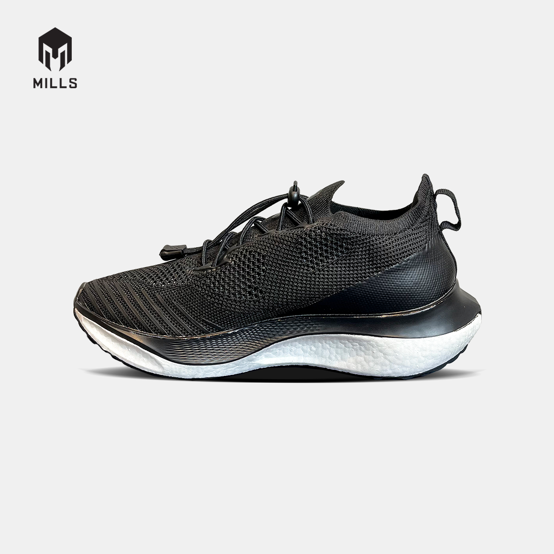 Mills Sepatu Lari Running Shoes Falken Ride Black / White 9102504