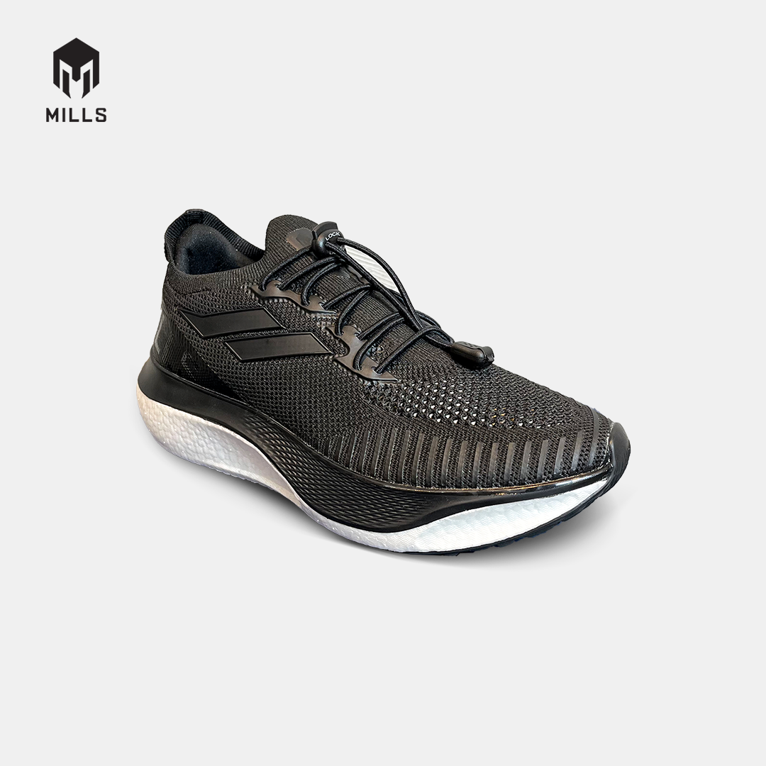 Mills Sepatu Lari Running Shoes Falken Ride Black / White 9102504