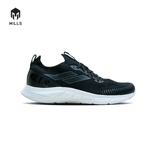 Mills Sepatu Lari Running Shoes Treximo Enerlite Black / White 9102006