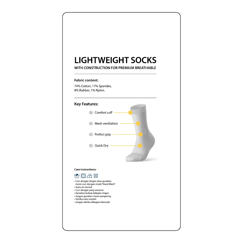 MILLS Kaos Kaki Olahraga Sport Quarter Anti Slip Socks 2.0 A1 2014