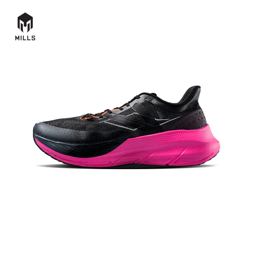 Mills Sepatu Lari Running Shoes Enermax Tycoon Black / White / Magenta 9102704