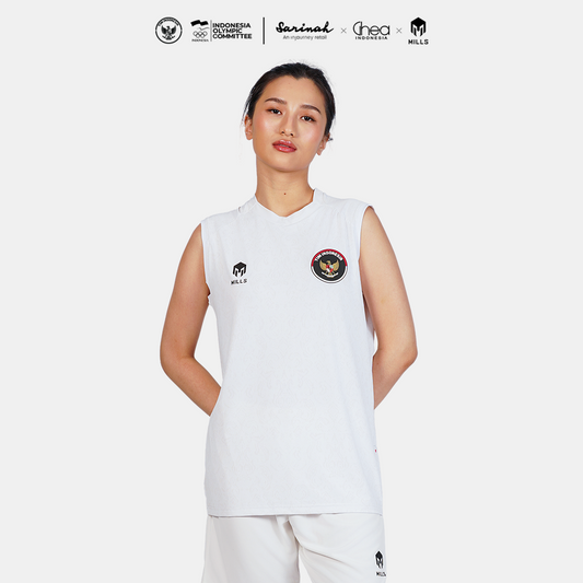 MILLS ASIAN GAMES AWAY INDOOR SLEEVELESS WOMEN WHITE 01100109 20AGM