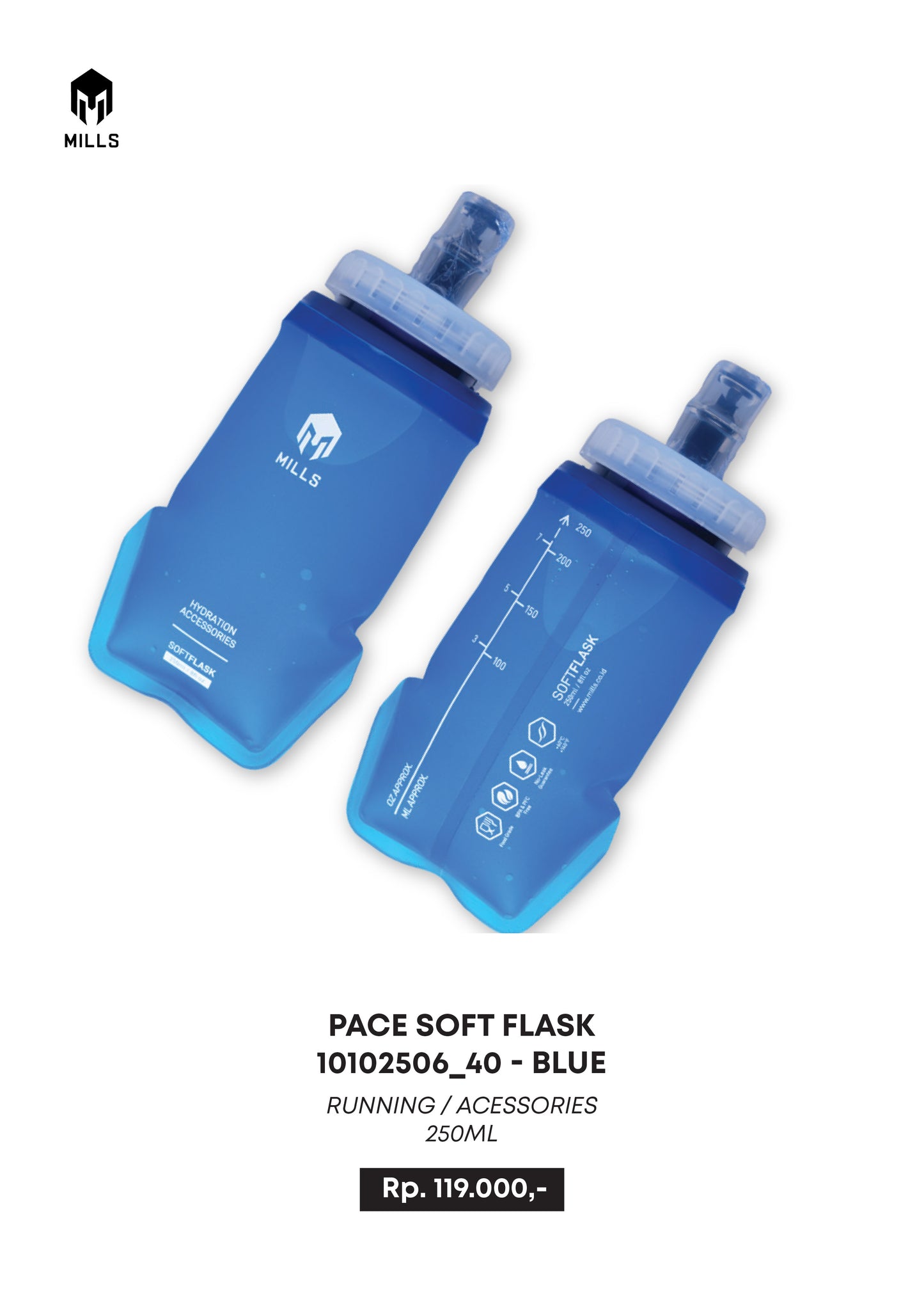 MILLS BOTOL MINUM RUNNING PACE SOFT FLASK 250ML 10102506