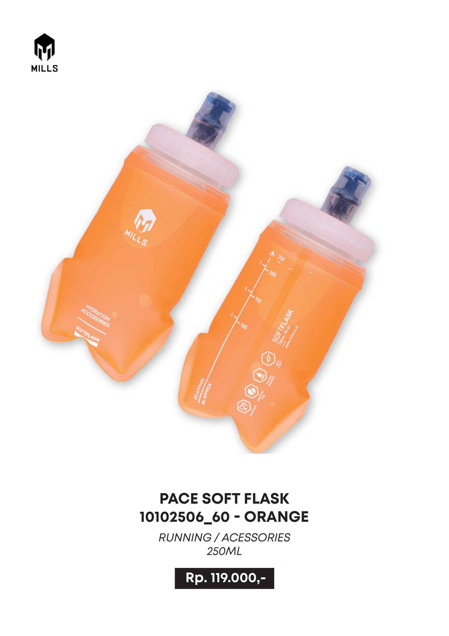 MILLS BOTOL MINUM RUNNING PACE SOFT FLASK 250ML 10102506