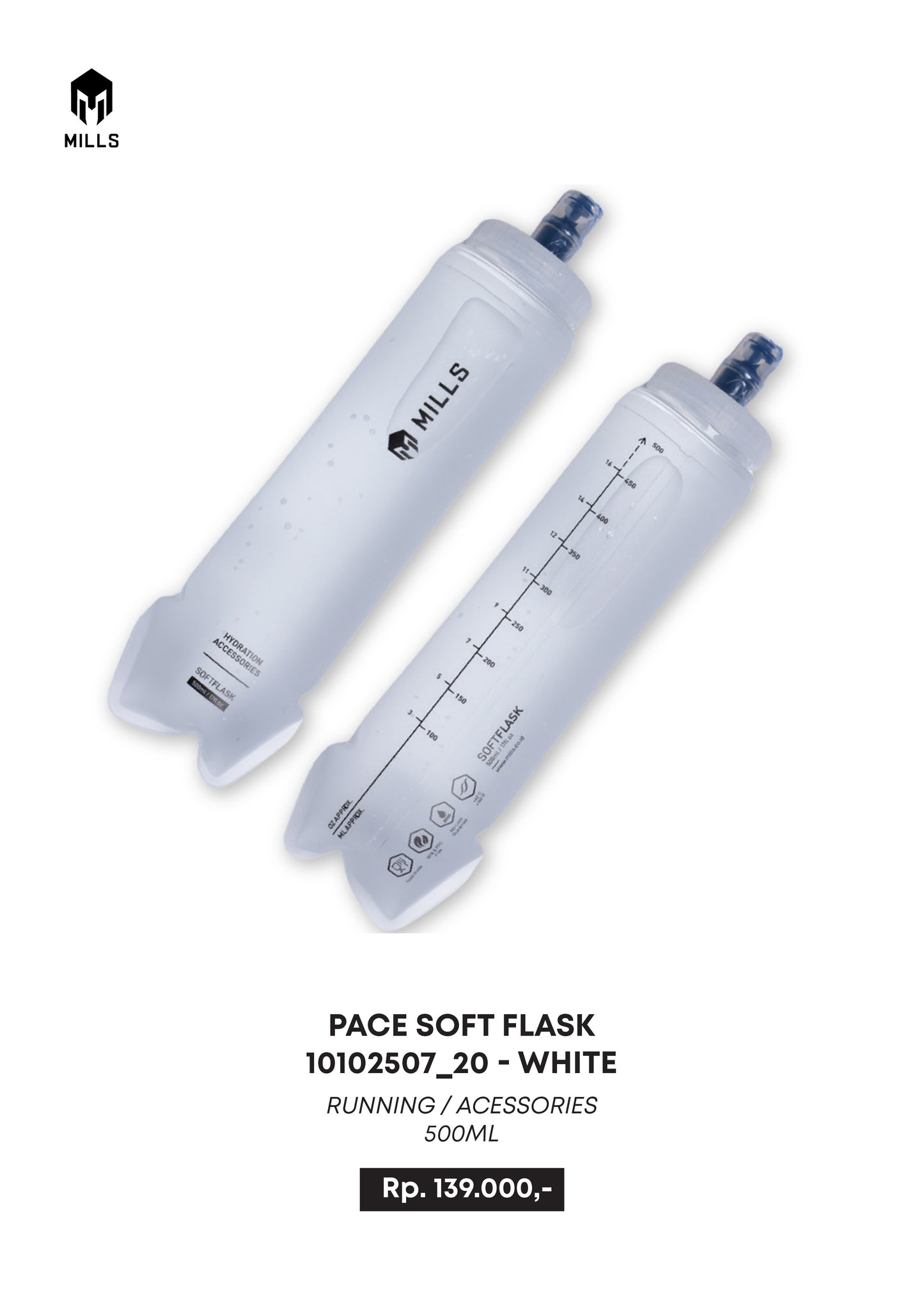 MILLS BOTOL MINUM RUNNING PACE SOFT FLASK 500ML 10102507