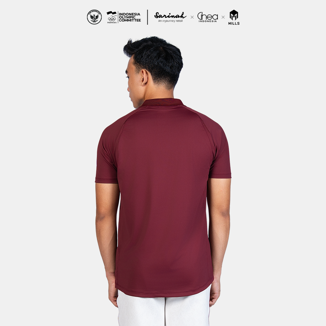 MILLS ASIAN GAMES PERFORMANCE POLO SHIRT MAROON 00700367_96AGM