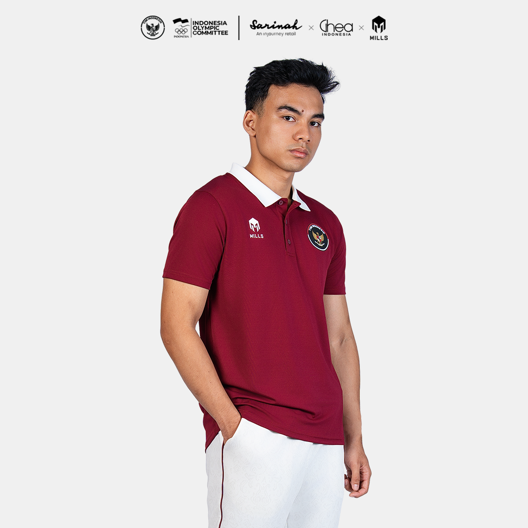 MILLS ASIAN GAMES POLO SHIRT MAROON 00700368_96AGM