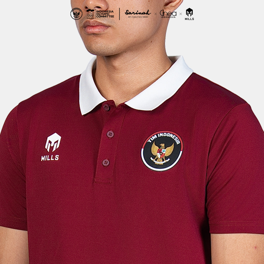 MILLS ASIAN GAMES POLO SHIRT MAROON 00700368_96AGM