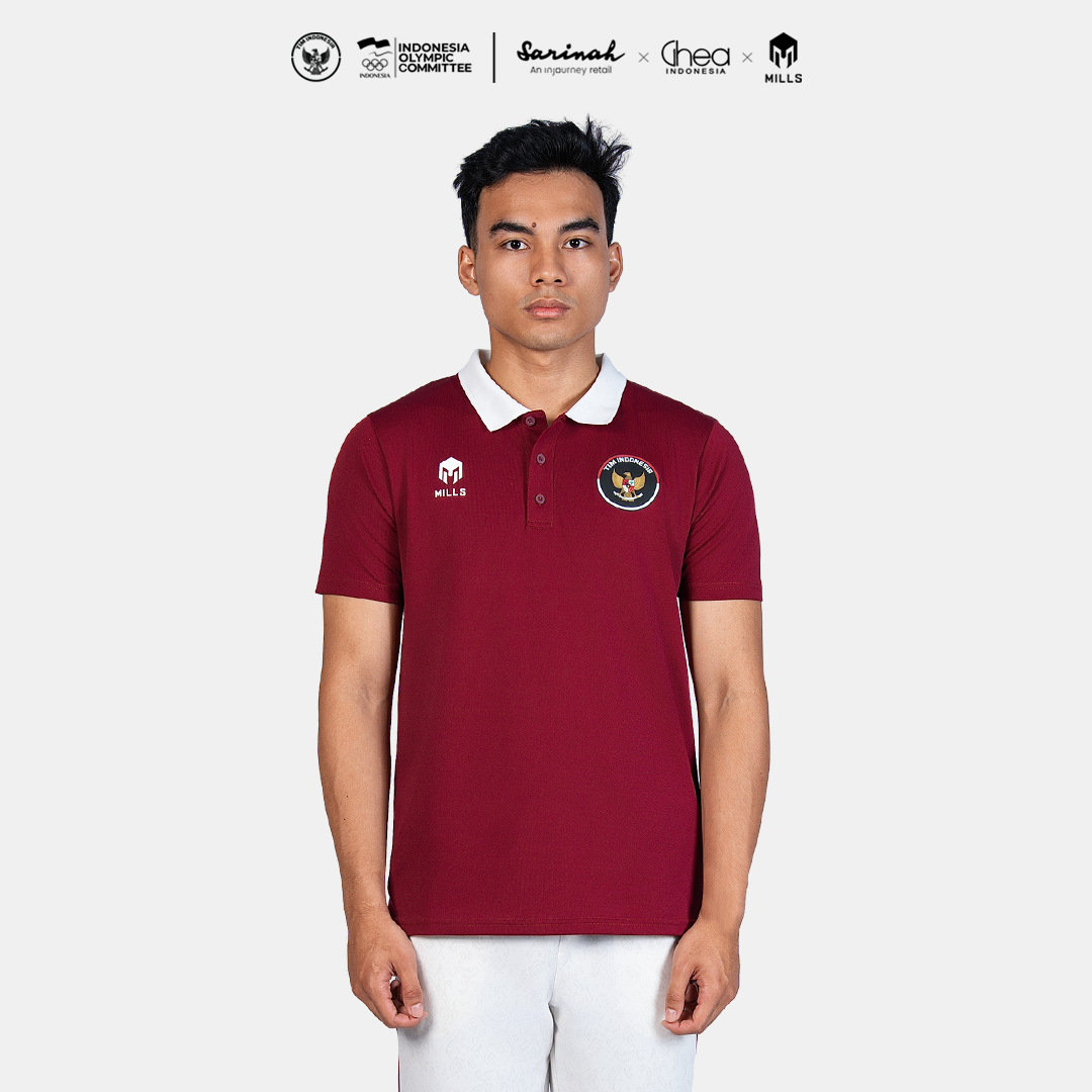 MILLS ASIAN GAMES POLO SHIRT MAROON 00700368_96AGM