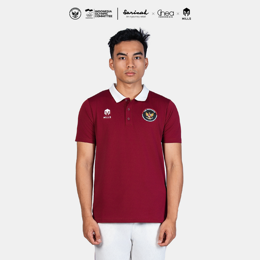 MILLS ASIAN GAMES POLO SHIRT MAROON 00700368_96AGM