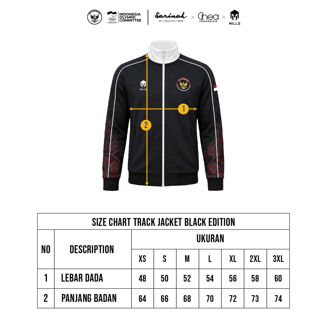 MILLS ASIAN GAMES TRACK JACKET BLACK 01700380 10AGM