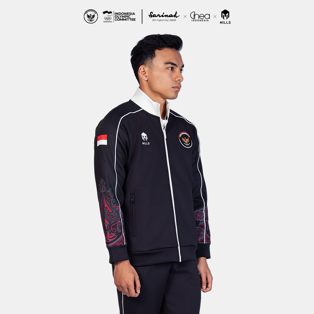 MILLS ASIAN GAMES TRACK JACKET BLACK 01700380 10AGM