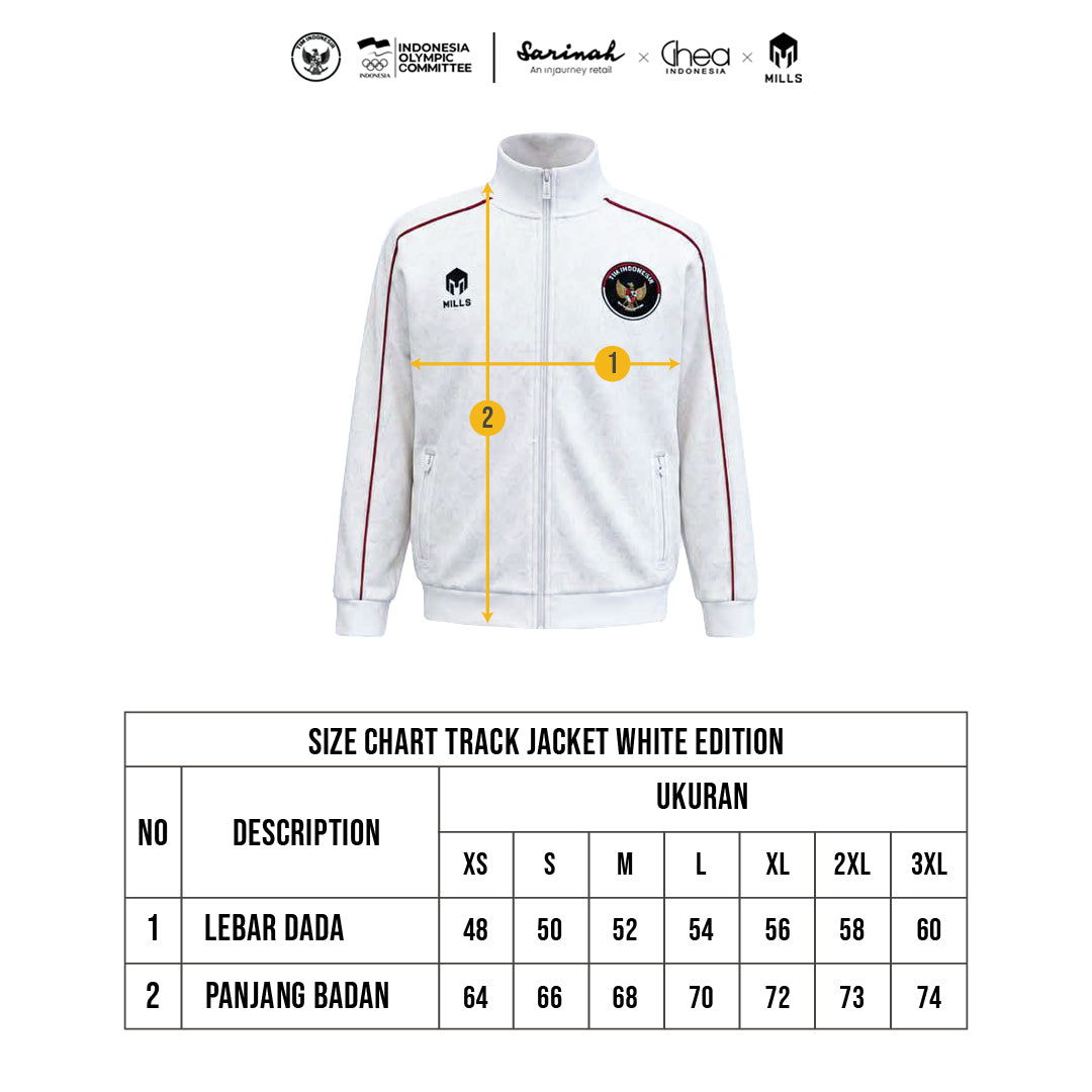 MILLS ASIAN GAMES TRACK JACKET WHITE 01700380 20AGM