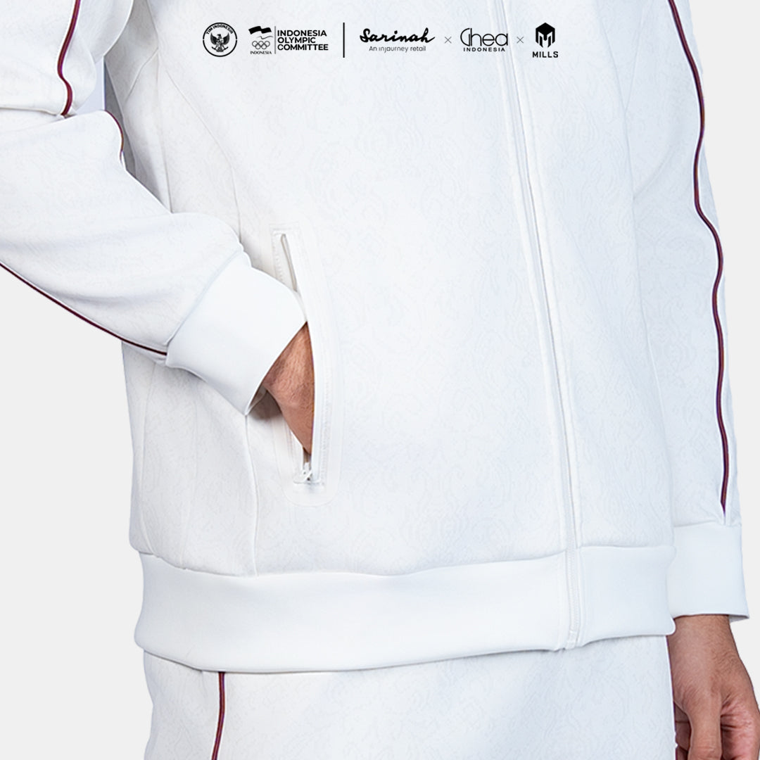MILLS ASIAN GAMES TRACK JACKET WHITE 01700380 20AGM
