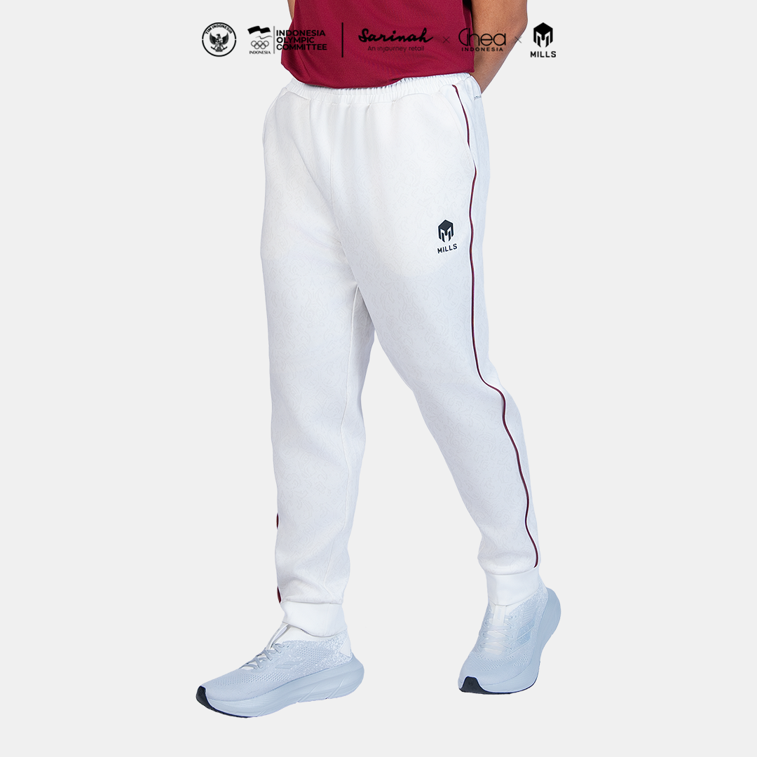 MILLS ASIAN GAMES TRACK PANT WHITE 03000380 20AGM