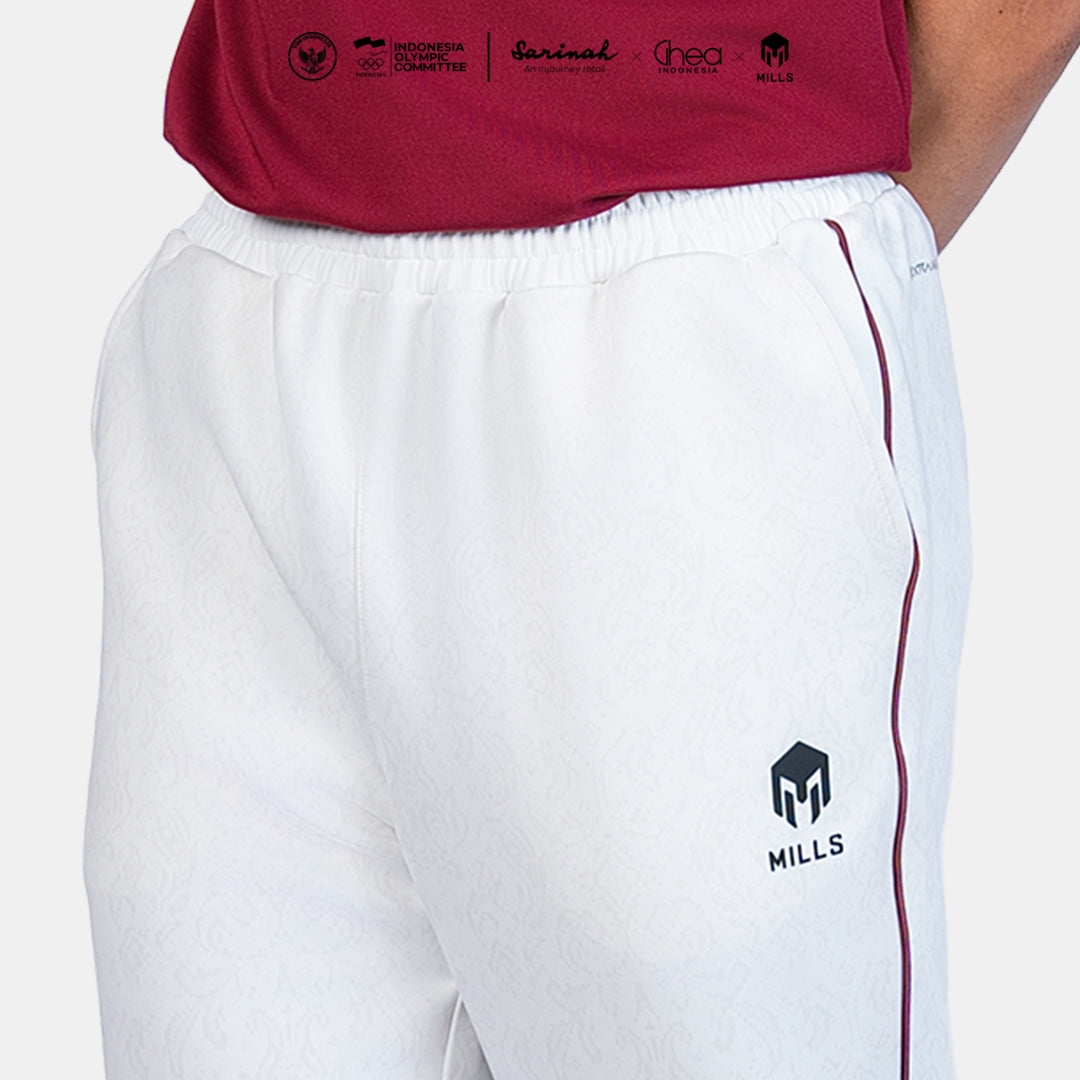 MILLS ASIAN GAMES TRACK PANT WHITE 03000380 20AGM