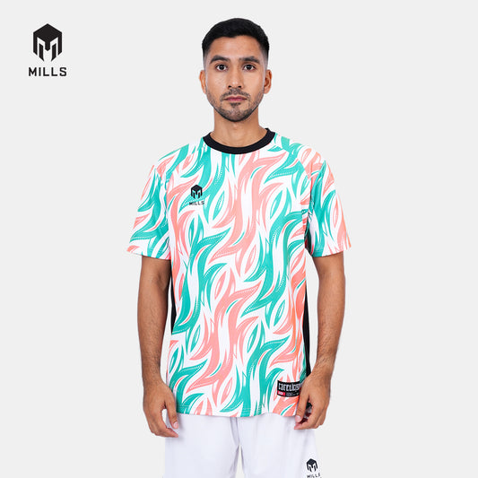MILLS BAJU OLAHARAGA JERSEY SEPAKBOLA FOOTBALL FUTSAL SOCCER JERSEY BBS 2.0 FOOTBALL JERSEY PINK/GREEN 00100644