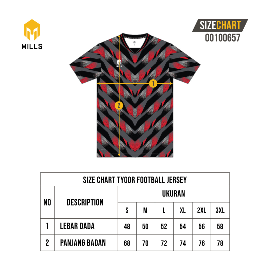 MILLS BAJU OLAHRAGA JERSEY SEPAKBOLA FUTSAL SOCCER TYGOR FOOTBALL JERSEY 00100657