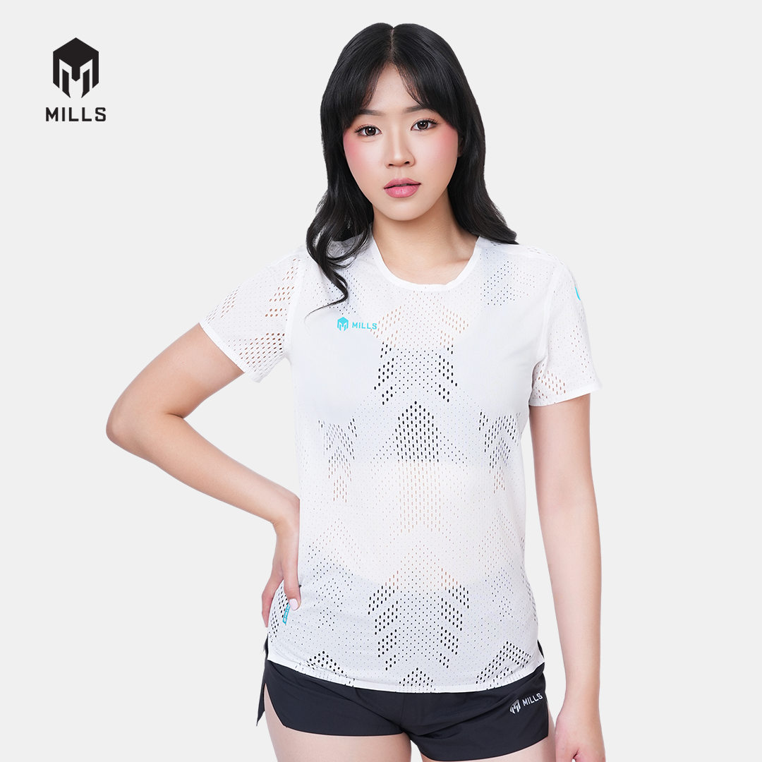 MILLS BAJU OLAHRAGA RUNNING HYPERCHARGE T-SHIRT WOMEN 00100719
