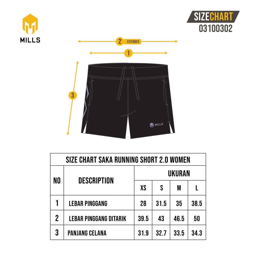 MILLS CELANA RUNNING SAKA RUNNING SHORT 2.0 WOMEN 03100302