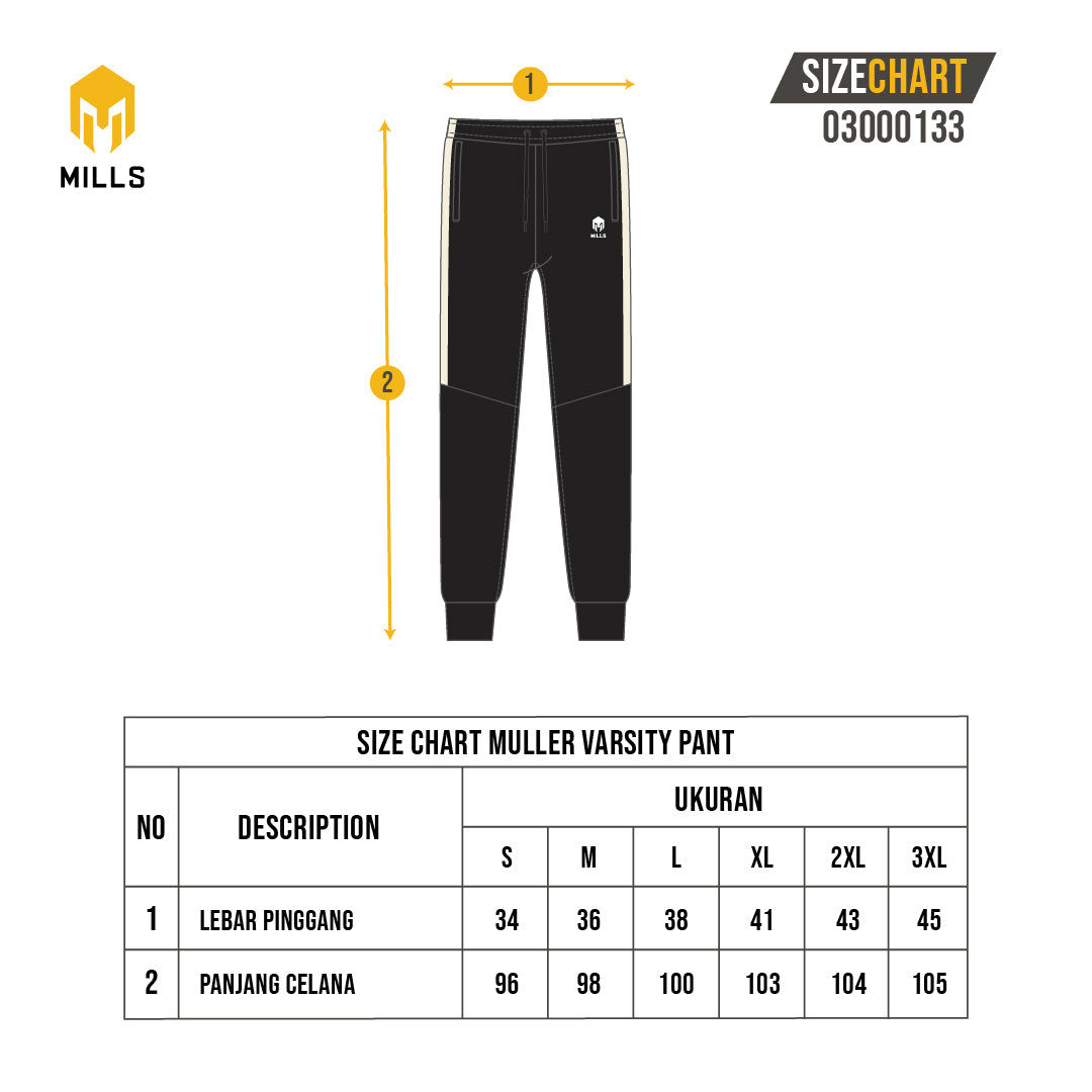 MILLS CELANA TRAINING LONG PANT MULLER VARSITY PANT 03000133