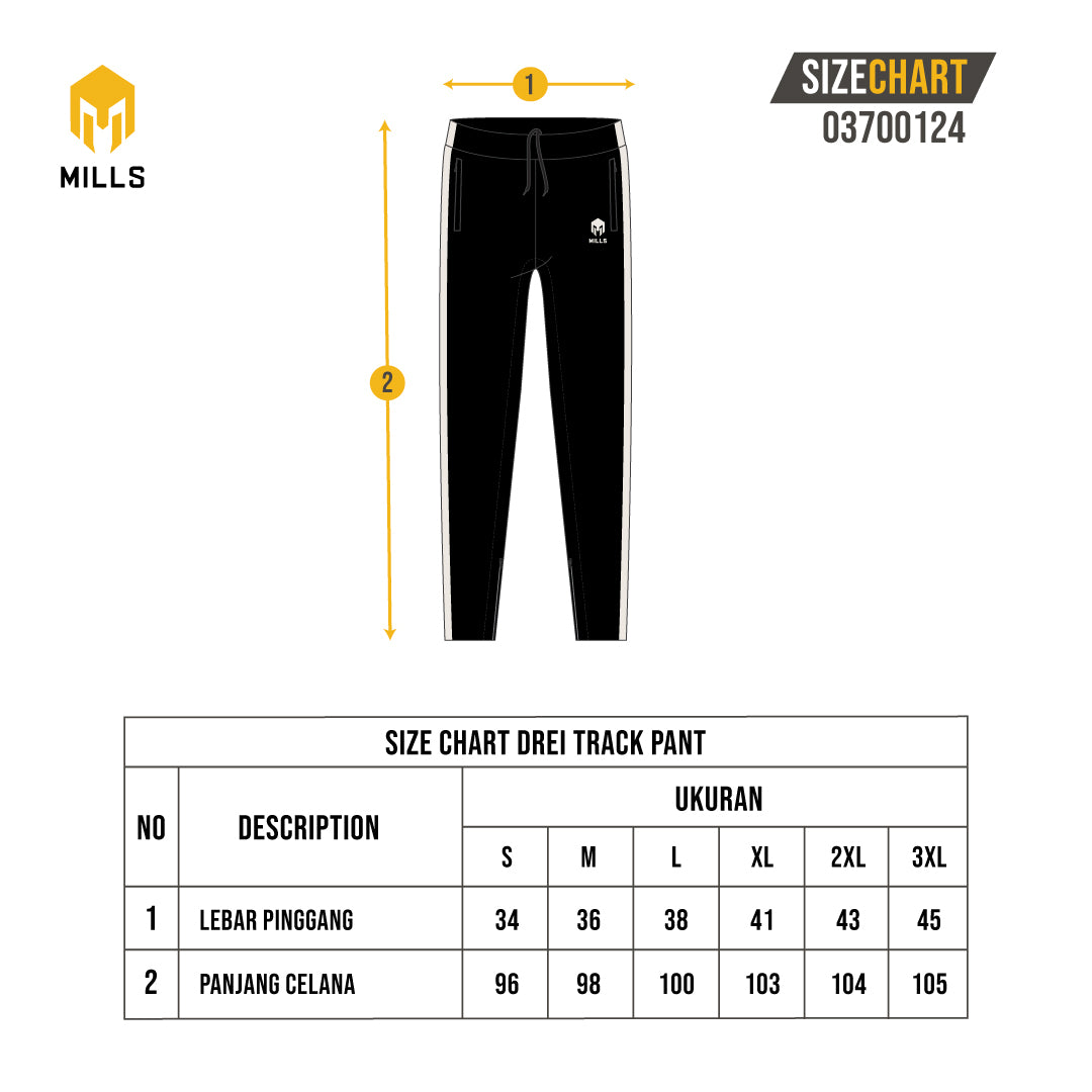 MILLS Celana Training Track Pant Drei 2.0 03000281