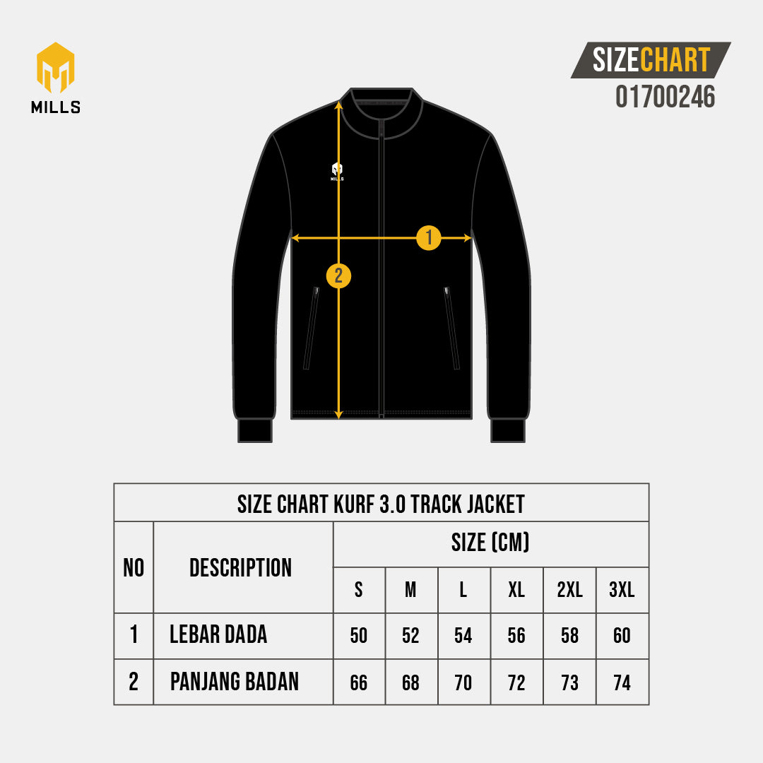 MILLS JACKET OLAHRAGA KURF 3.0 TRACK JACKET 01700246