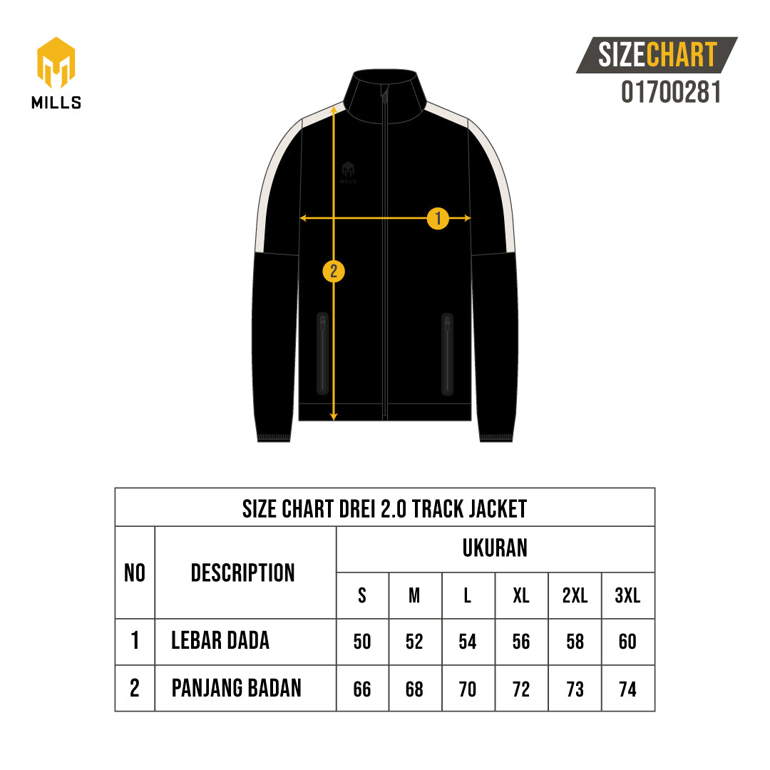 MILLS Jaket Olahraga Drei 2.0 Track Jacket 01700281