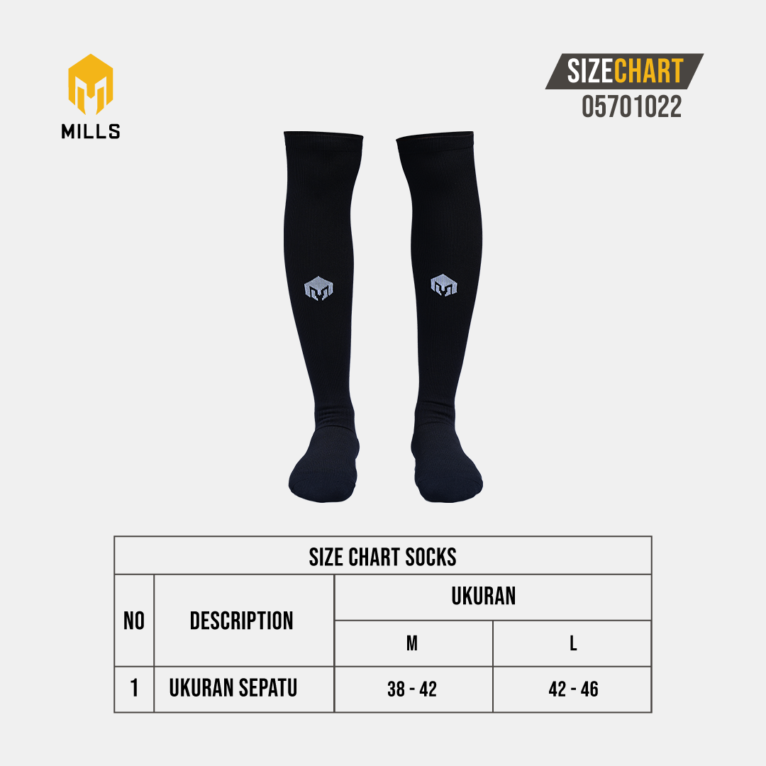 MILLS Kaos Kaki Olahraga Sepakbola Futsal Appolo Anti Slip Soccer Sock 05701022