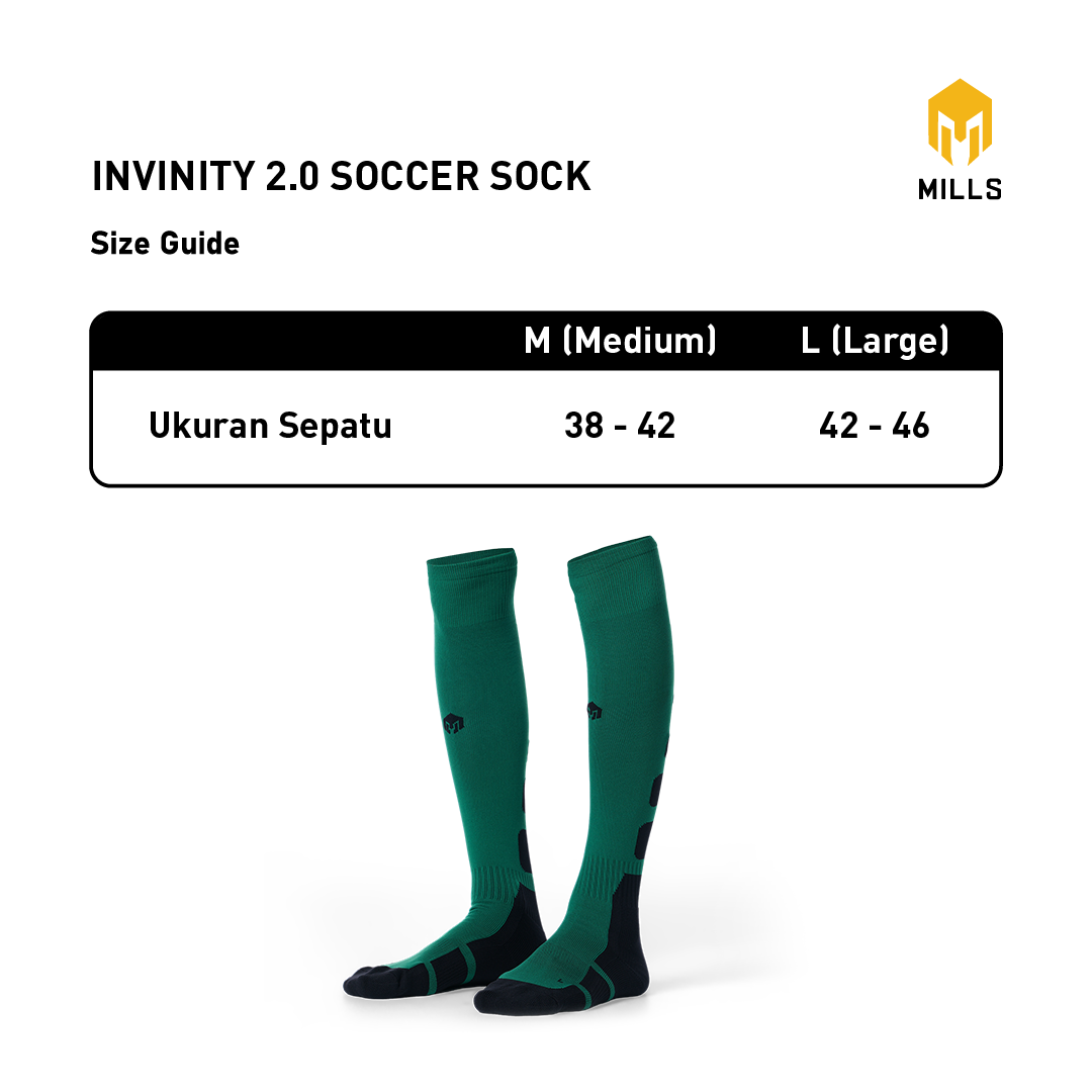 MILLS Kaos Kaki Olahraga Sepakbola Futsal Invinity 2.0 Soccer Sock 05701026