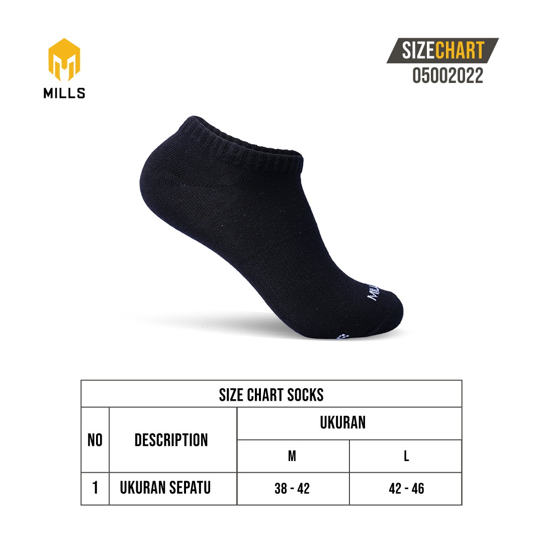 MILLS Kaos Kaki Olahraga Sport Axel No Show Socks 05002022