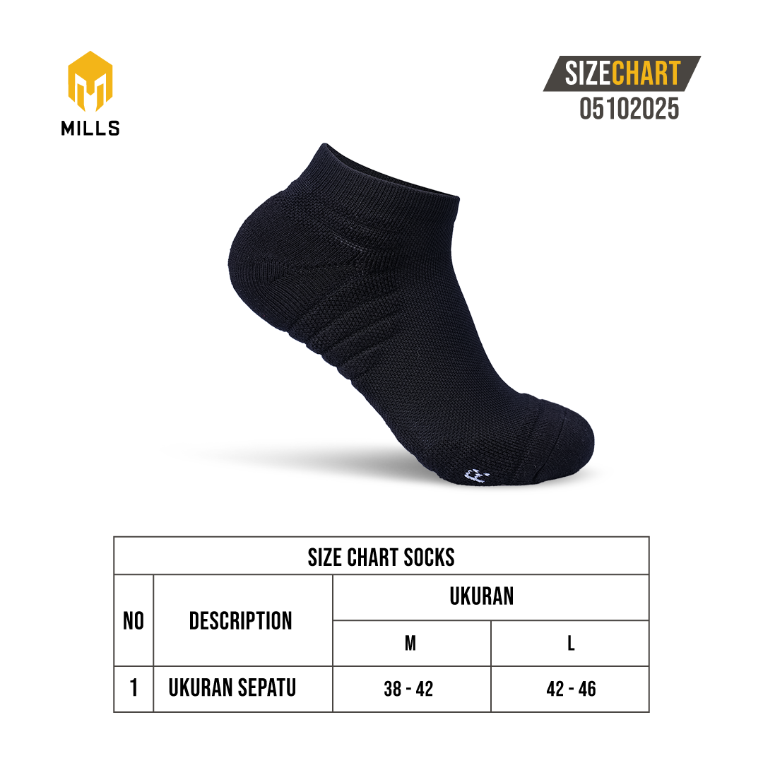 MILLS Kaos Kaki Olahraga Sport Knight Ankle Socks 05102025