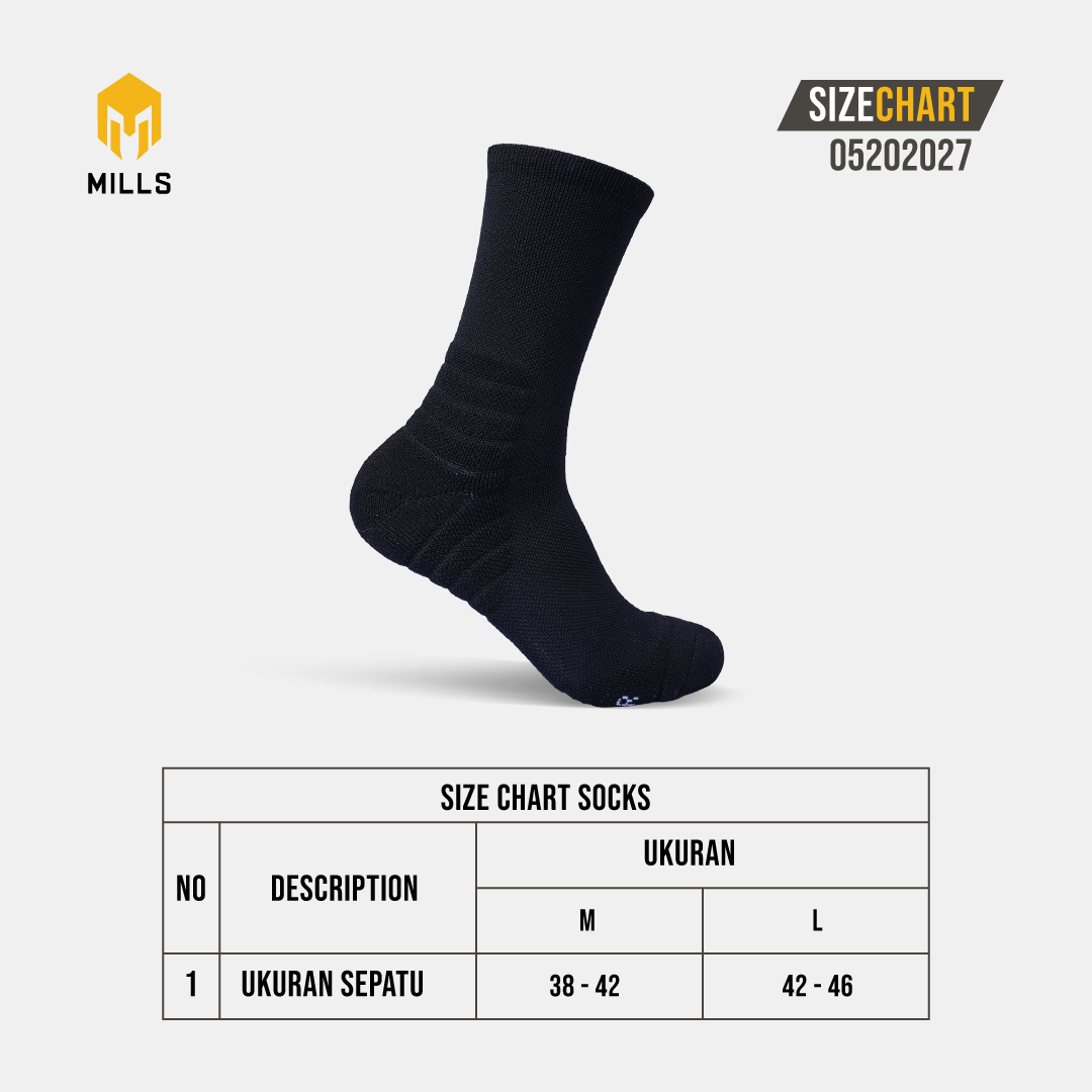 MILLS Kaos Kaki Olahraga Sport Knight Quarter Socks 05202027