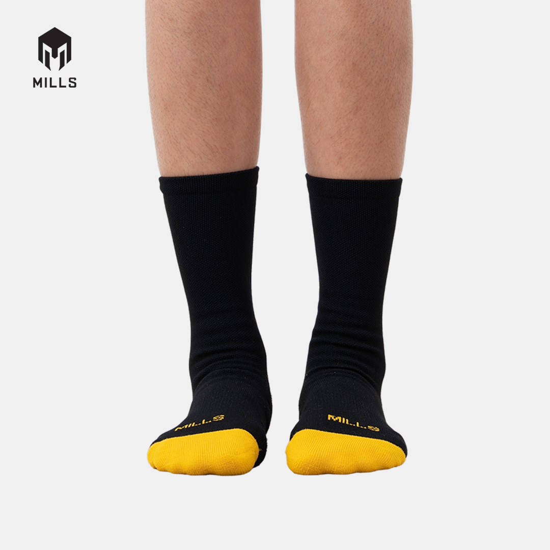 MILLS KAOS KAKI OLAHRAGA SPORT ONIC NOSTALNIC QUARTER SOCK BLACK/YELLOW 05804007 17ONC