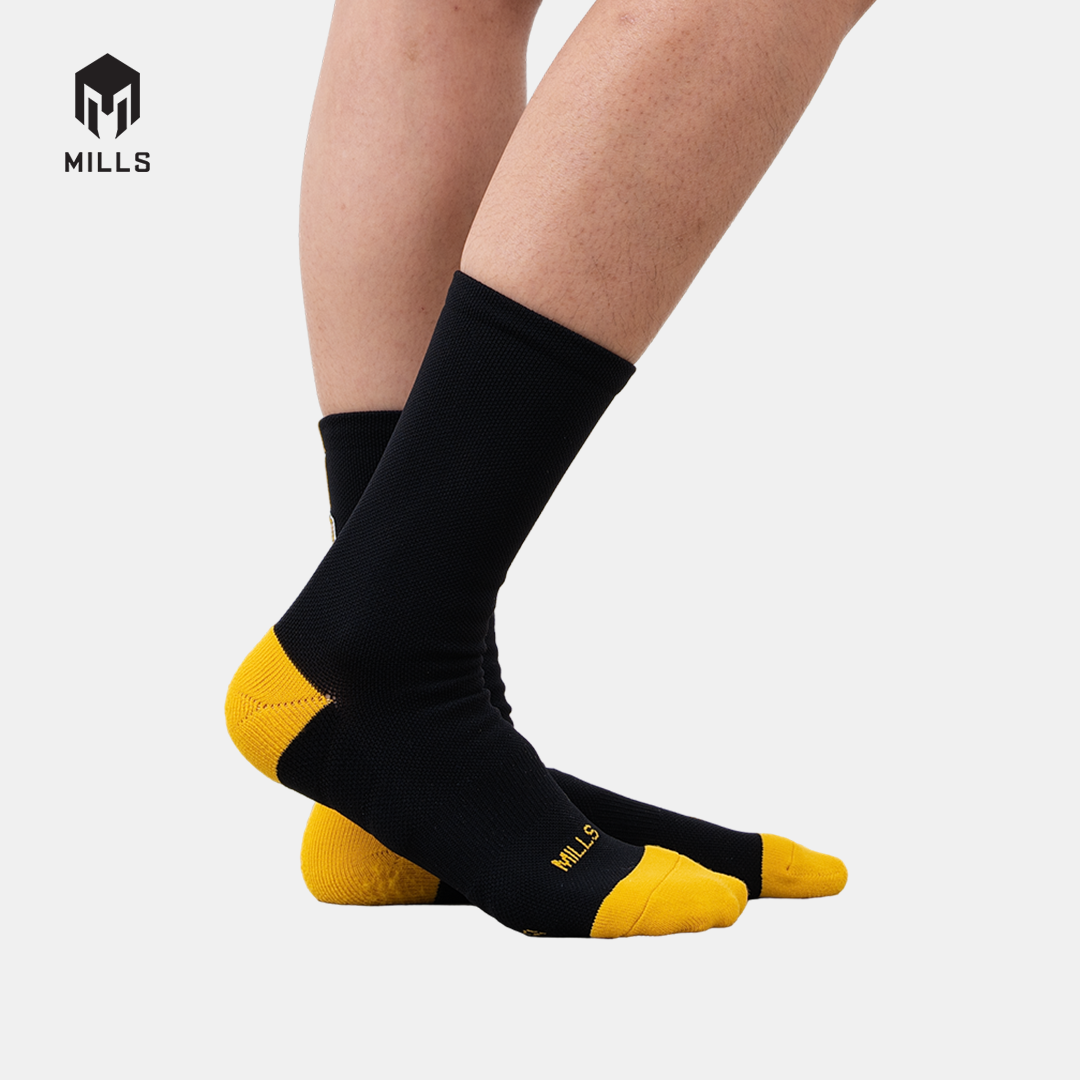 MILLS KAOS KAKI OLAHRAGA SPORT ONIC NOSTALNIC QUARTER SOCK BLACK/YELLOW 05804007 17ONC