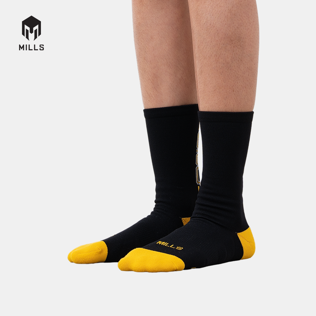MILLS KAOS KAKI OLAHRAGA SPORT ONIC NOSTALNIC QUARTER SOCK BLACK/YELLOW 05804007 17ONC